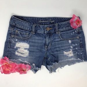 American Eagle Ripped Jean Shorts